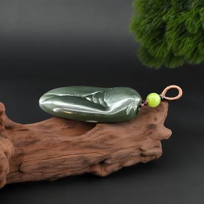 碧月说宝.君子怀瑾·当代和田玉清风专场(九) 一鸣惊人黑青籽料吊坠