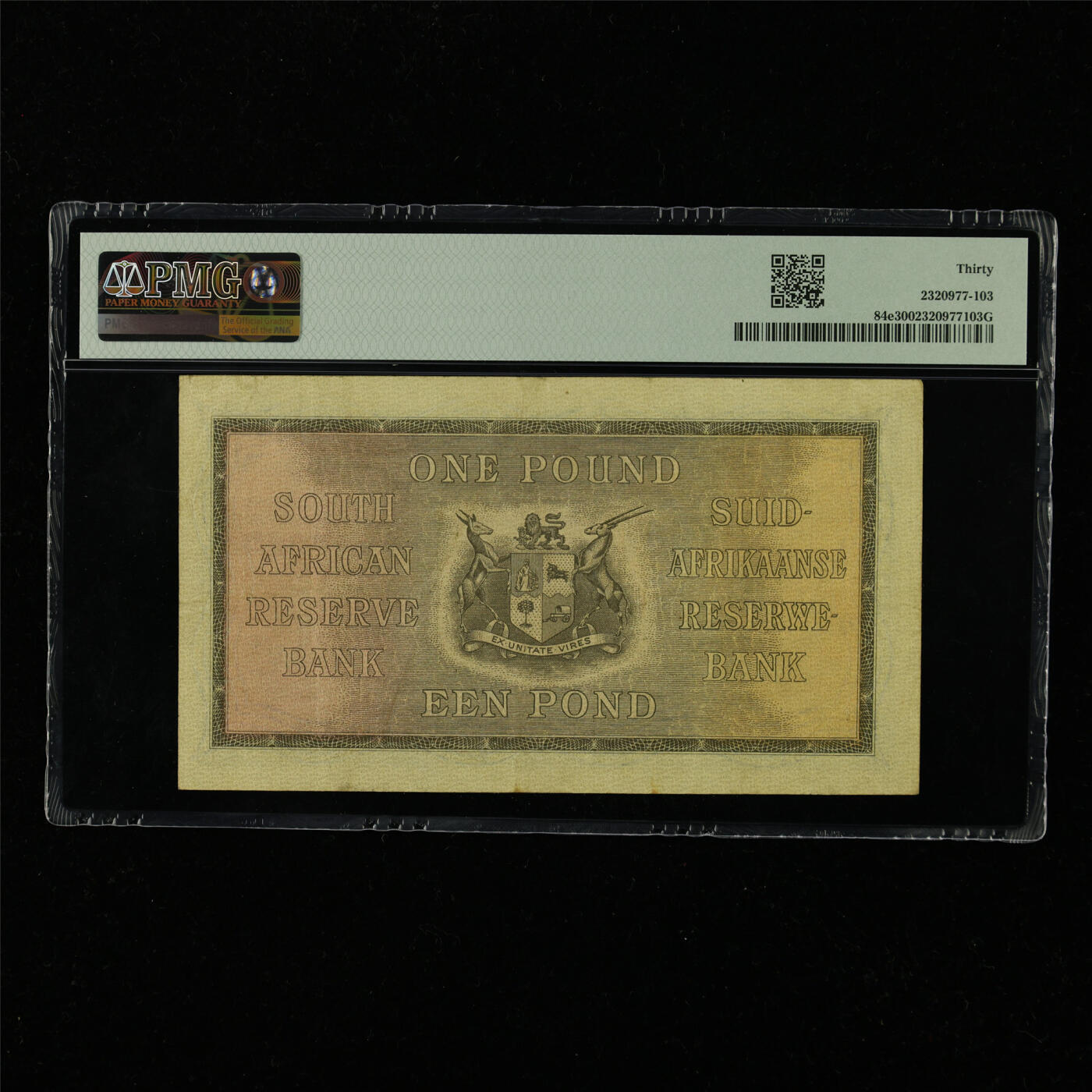 【亘邦集藏】第228期拍卖 1938-44年 南非1镑 PMG 30 A/111 242909