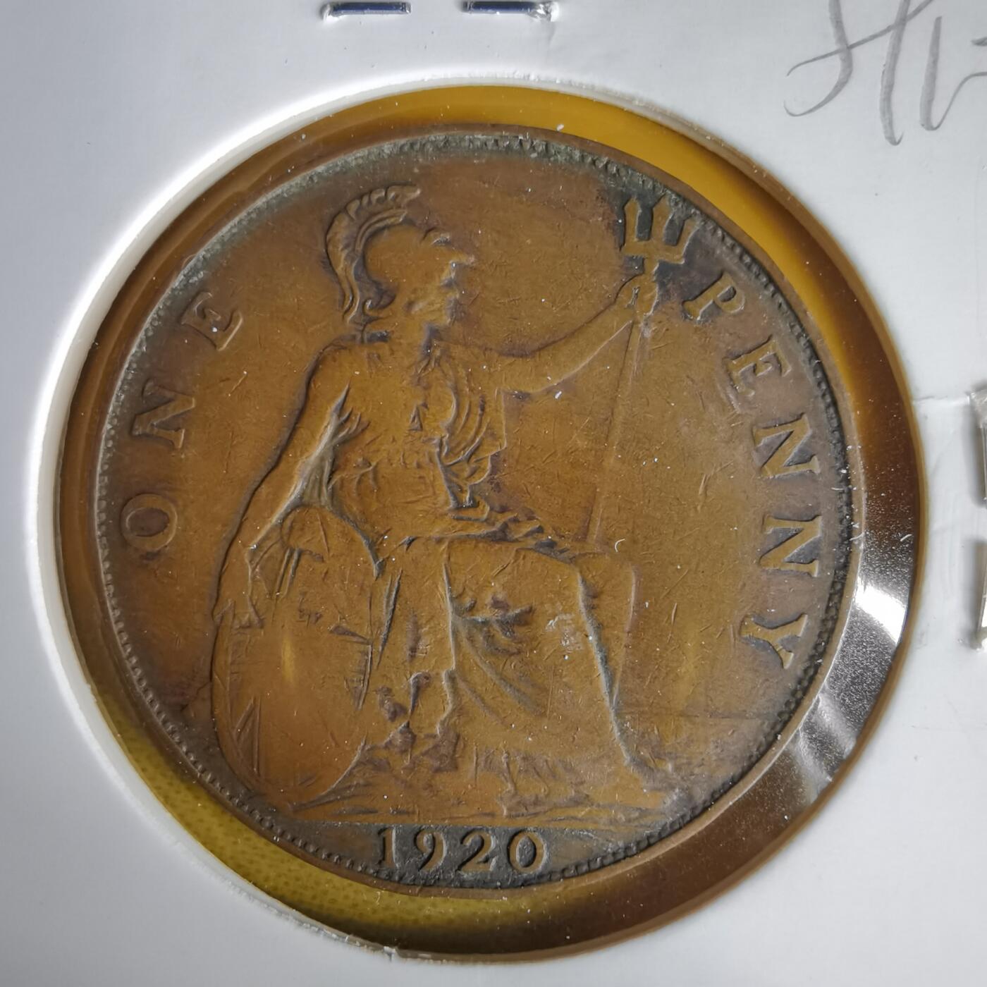 沼泽如烟--第1059场 英国1920年1便士