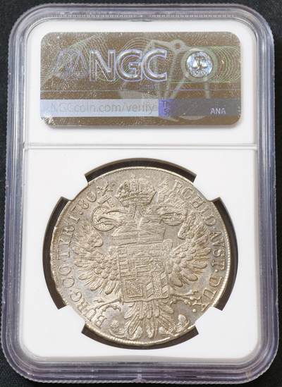 甄臻铺-世界币章拍卖（第60期），甄品场拍品征集中，送拍享返佣金等优惠多多 NGC-UNCD 1815年奥地利大奶妈银币早期版 HAFNER-36a米兰版 非常少见的早期品种