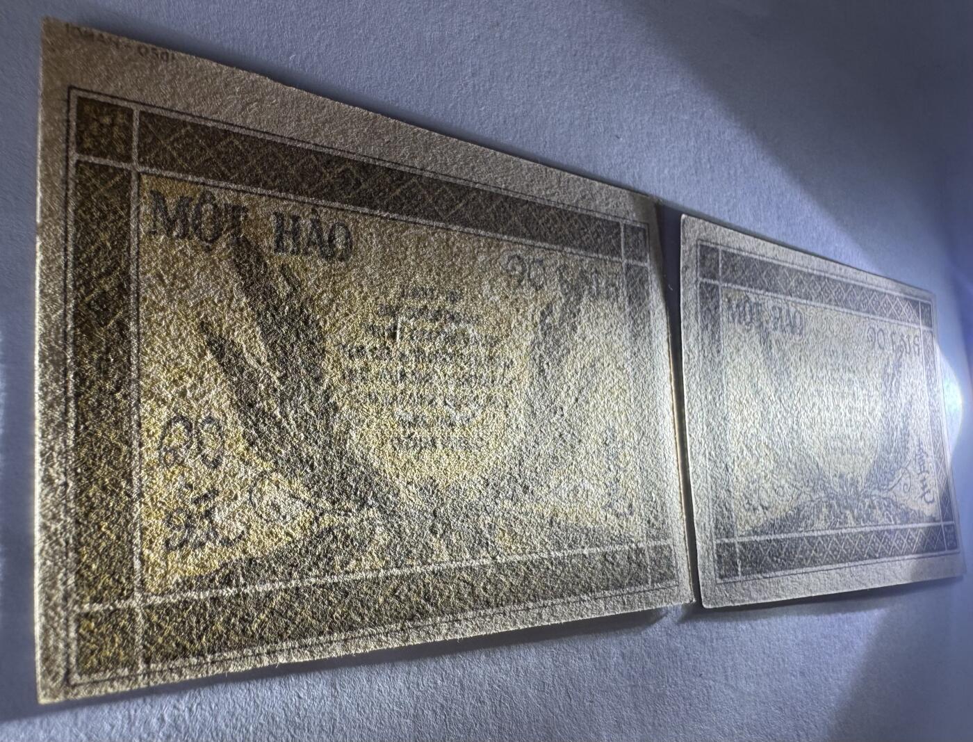 2026第7场（总第234期）：精品外钞、塑料钞、测试钞综合场  Error同号错误 法属印度支那/越南1942年版壹毛同号码一对（近全新）