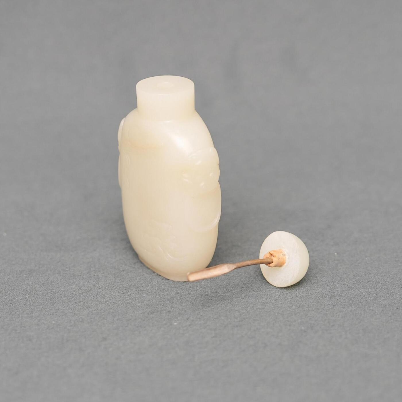 碧月说宝.韫玉流光-南京文物公司明清玉器专场（一） 白玉烟壶