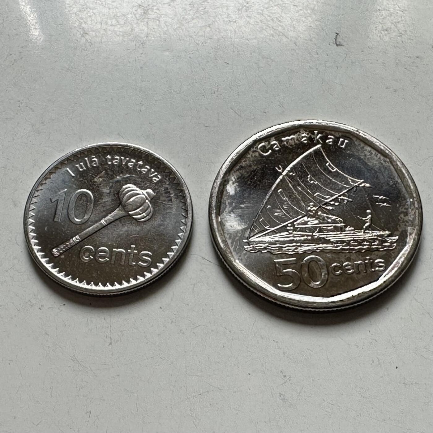 🌹外币初藏🌹🐯2026年第43场   每周二四六晚8️⃣点  世界硬币 斐济新版10-50分一对