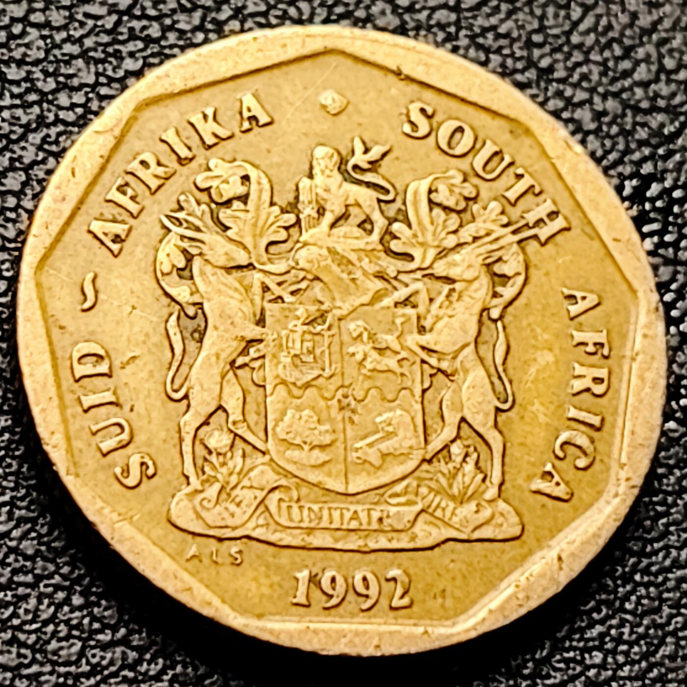 泉币菌-第227场-拍品多 请提前出价 仙鹤草 南非 50分硬币 植物22毫米 5克 纪念币铜钱