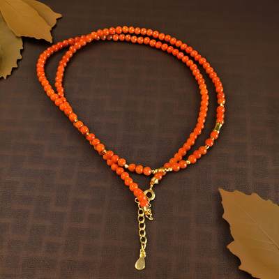 碧月说宝.君子怀瑾·当代和田玉清风专场(九) 南红圆珠项链