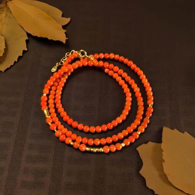 碧月说宝.君子怀瑾·当代和田玉清风专场(九) 南红圆珠项链