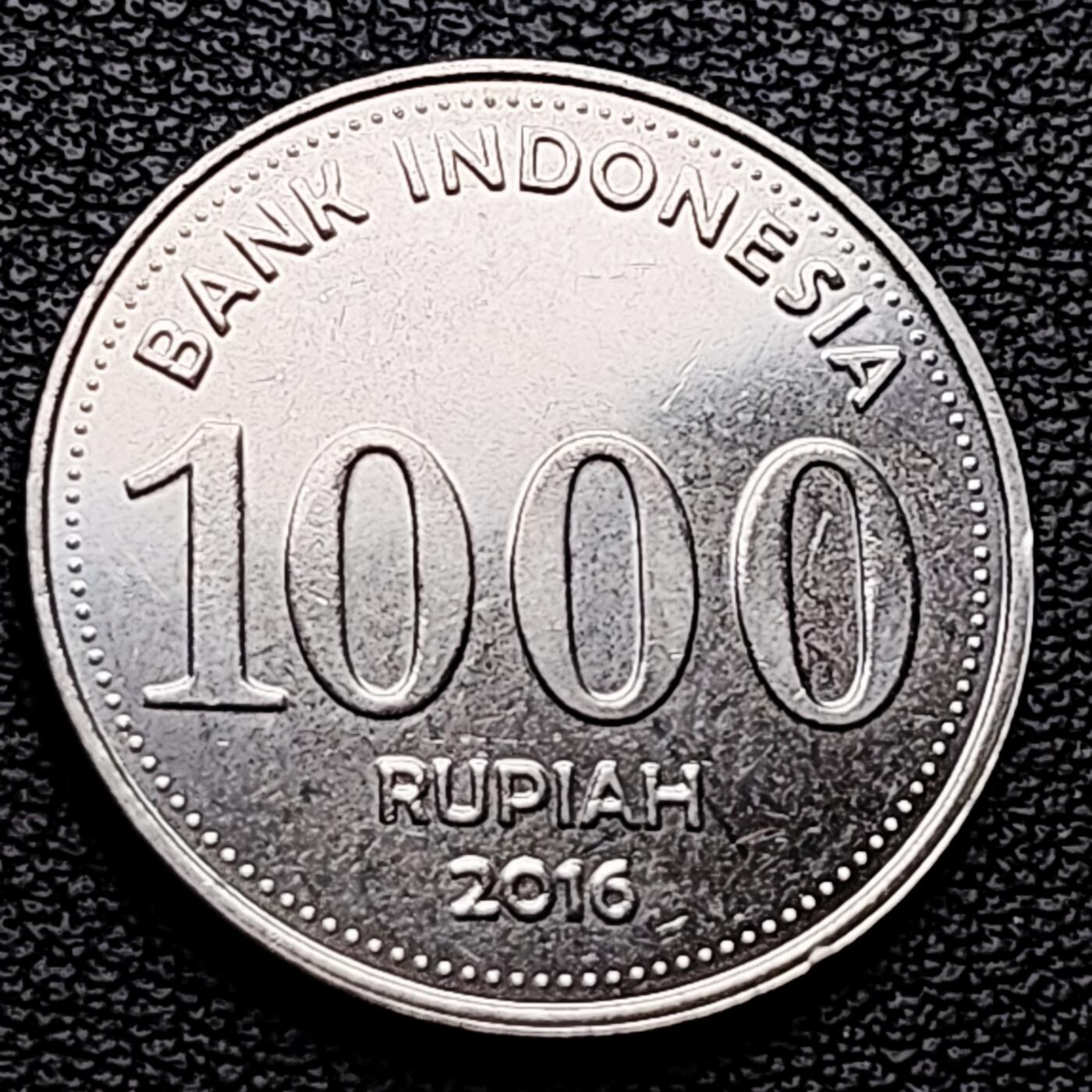 泉币菌-第227场-拍品多 请提前出价  印度尼西亚1000卢比镍钢币 24mm