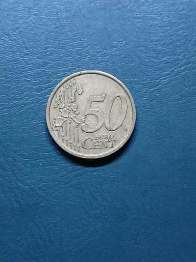 松南世界钱币——260415 意大利欧元50分铜币