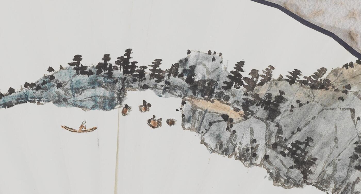 碧月说宝.当代书画专场一 李庚 泛舟图