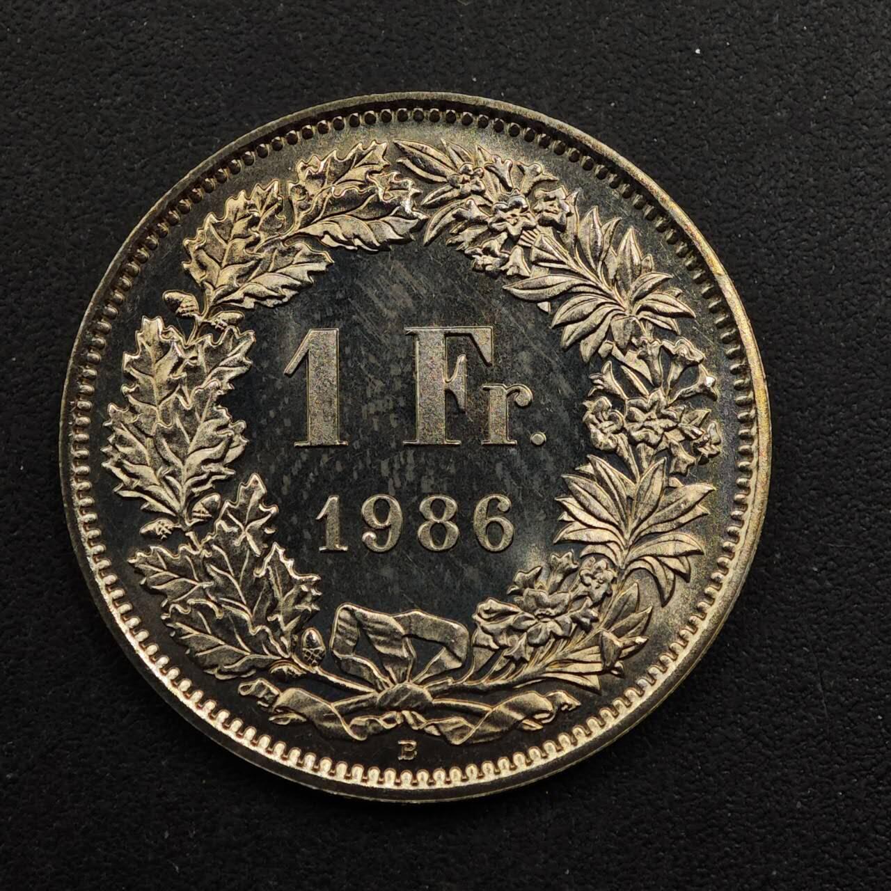 【淘币小摊】实时拍第八百九十二拍   散币场    每周一统一发货 瑞士1986年1法郎镍币