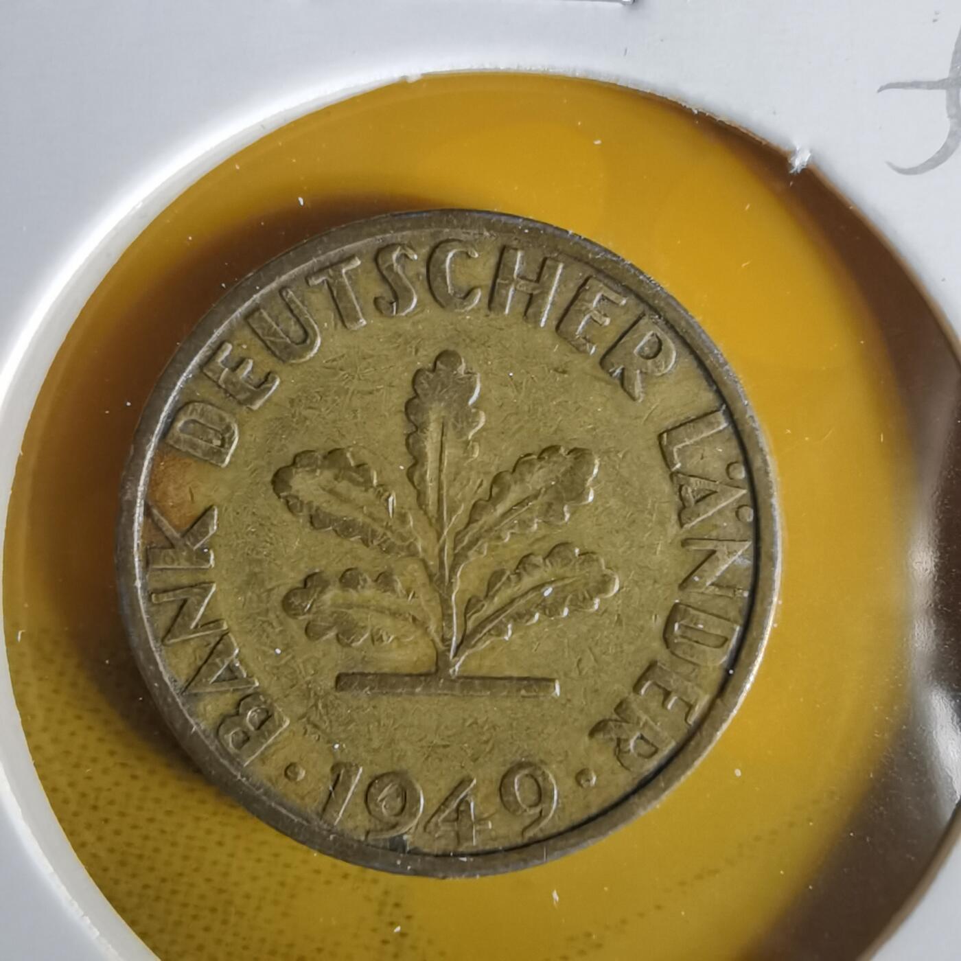 沼泽如烟--第1059场 德国1949年5芬尼银行版