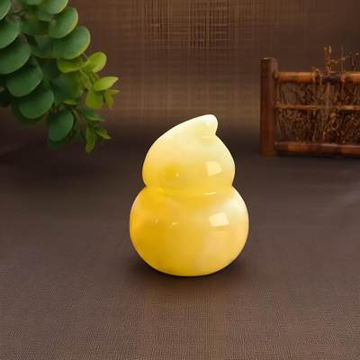 碧月说宝.君子怀瑾·当代和田玉清风专场(九) 满蜜白花白蜡立体葫芦吊坠