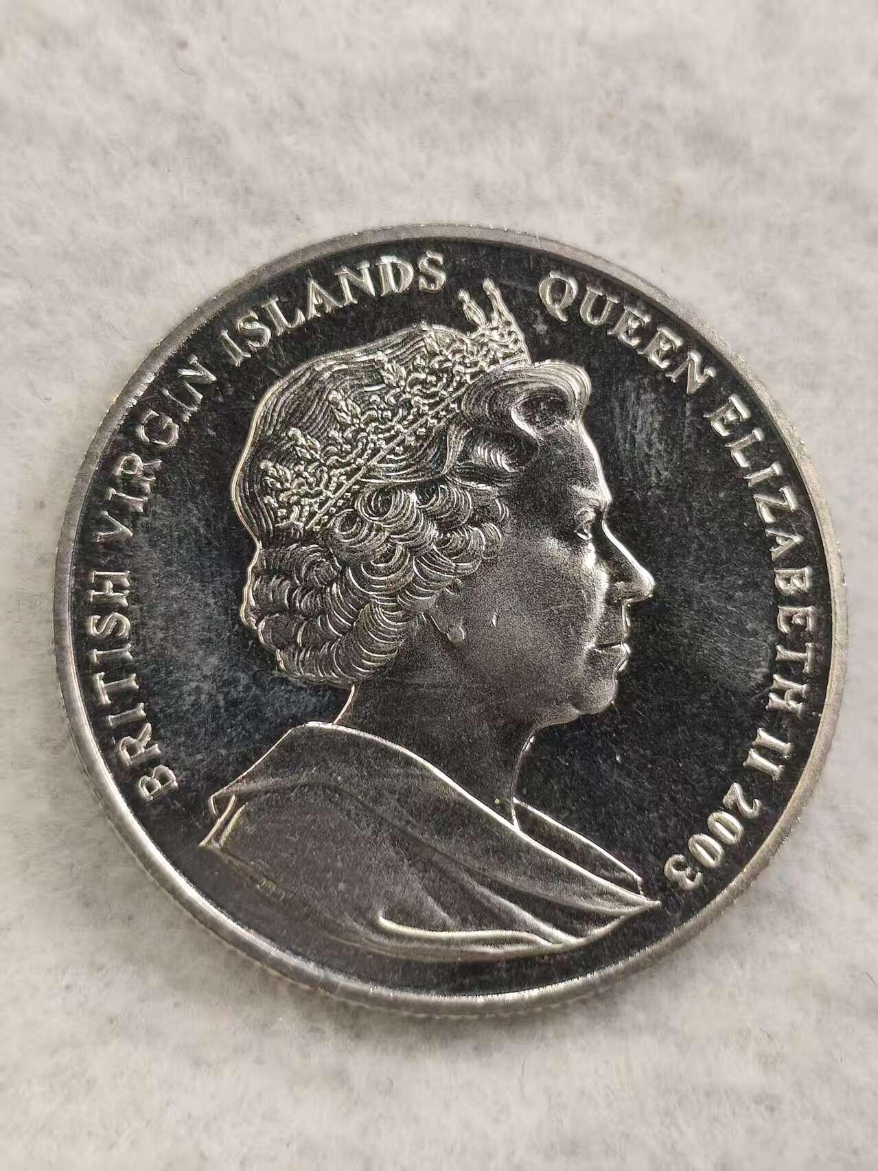 G&W世界散币，银币处理专场（第48场） 英属维尔京2003年1元 伊丽莎白二世加冕50周年  克朗型