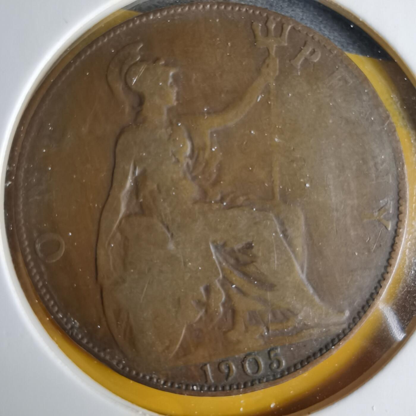 沼泽如烟--第1057场 英国1905年1便士