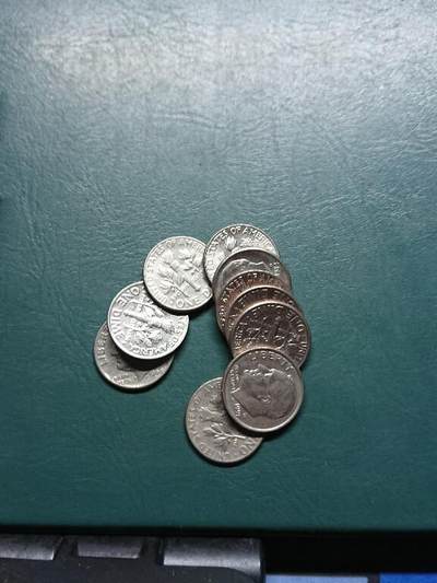 松南世界钱币——260415 美国10美分镍币10枚计1美元2