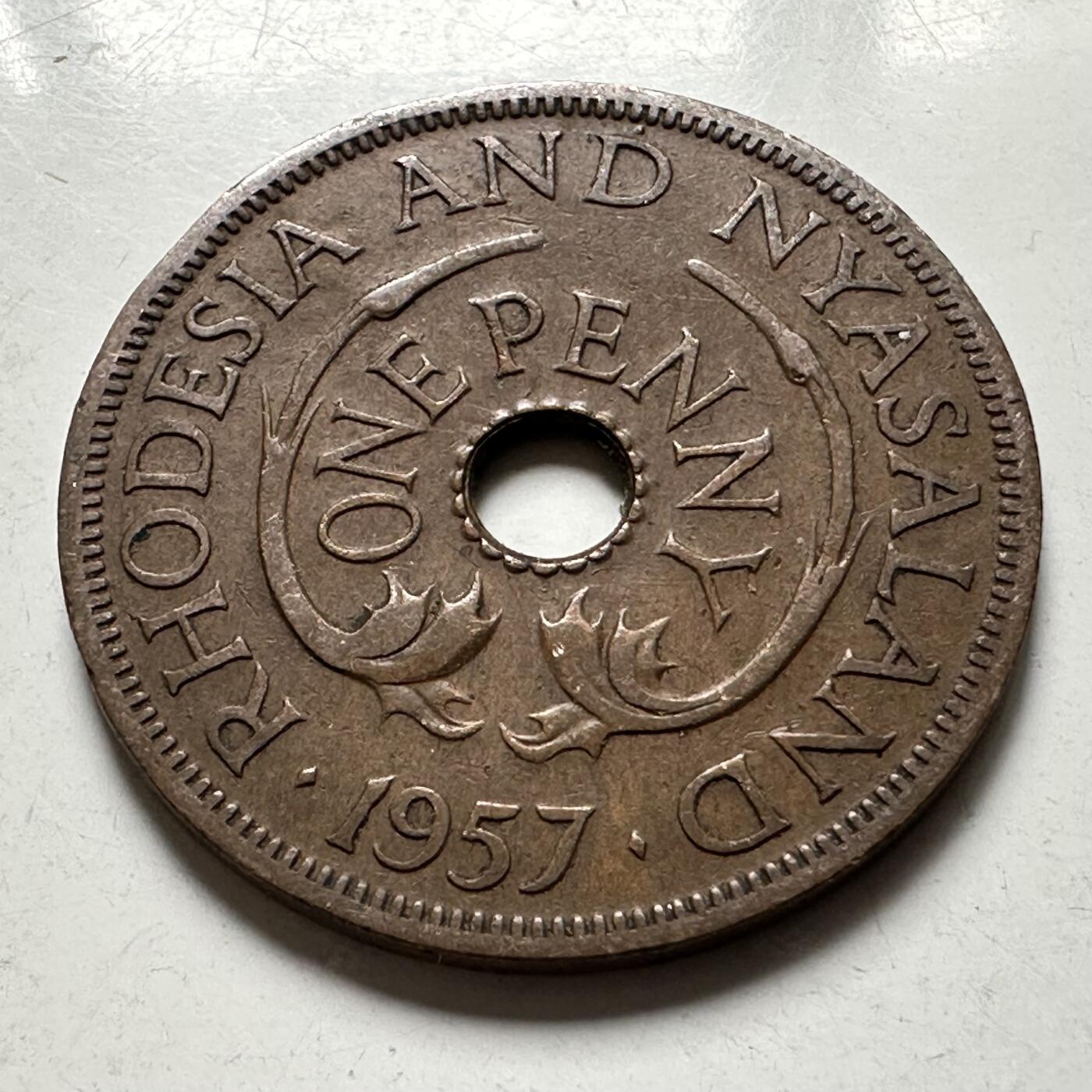 🌹外币初藏🌹🐯2026年第43场   每周二四六晚8️⃣点  世界硬币 罗得西亚与尼亚萨兰 1957年双象 1便士