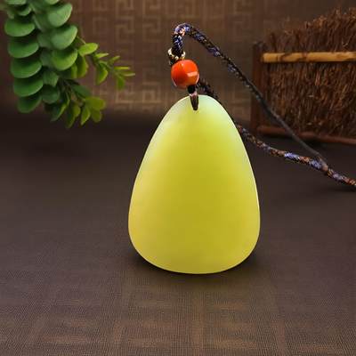 碧月说宝.君子怀瑾·当代和田玉清风专场(九) 黄口料老料荷韵牌子