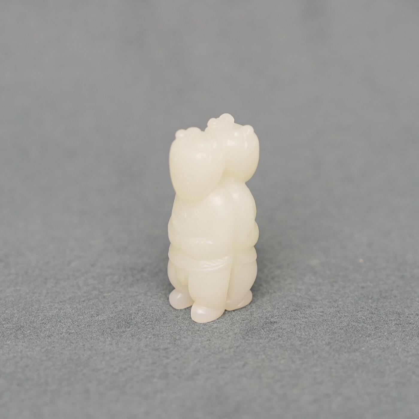  碧月说宝.韫玉流光-南京文物公司明清玉器专场（二） 白玉双童子