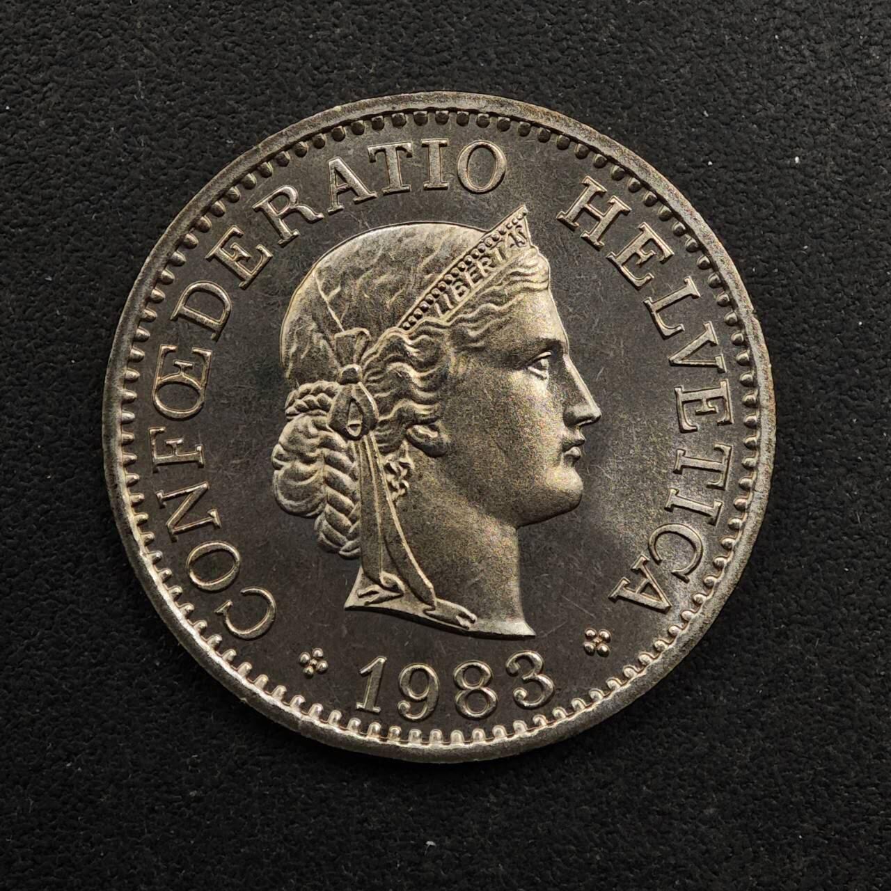 【淘币小摊】实时拍第八百九十二拍   散币场    每周一统一发货 瑞士1983年10分镍币