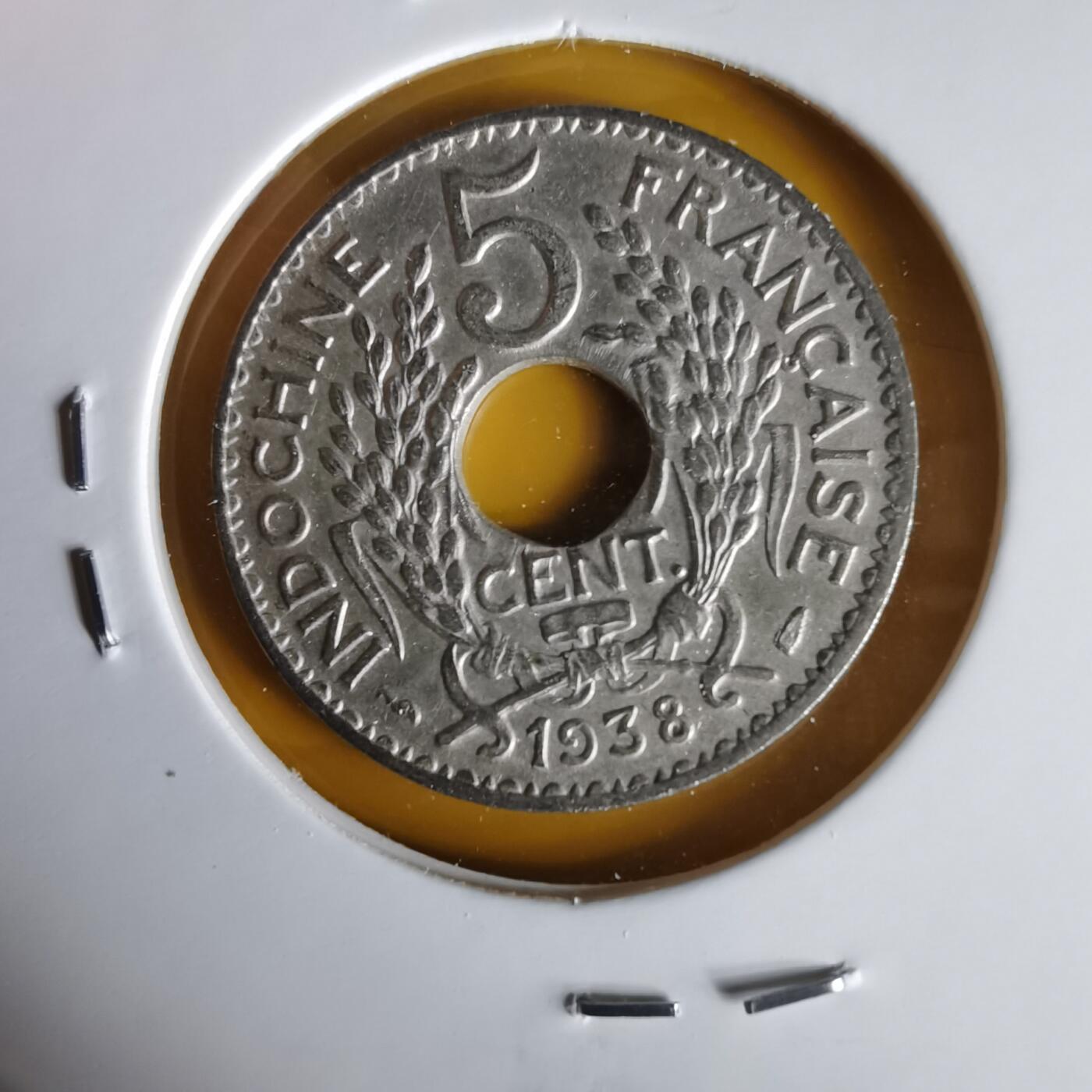 沼泽如烟--第1059场 法属印度支那1938年五分