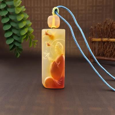 碧月说宝.君子怀瑾·当代和田玉清风专场(九) 北红佛祖讲经挂坠