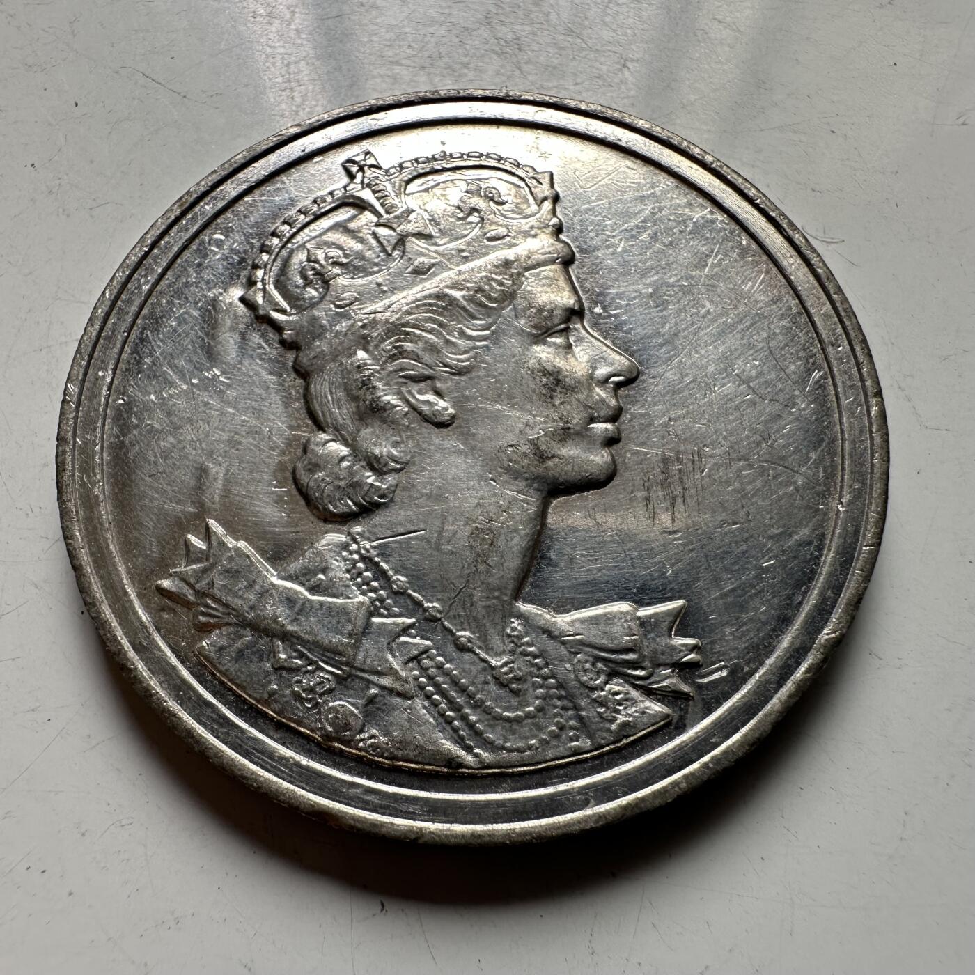 🌹外币初藏🌹🐯2026年第43场   每周二四六晚8️⃣点  世界硬币 英国 1953年 伊丽莎白二世威斯敏斯特教堂加冕纪念章 38.5毫米