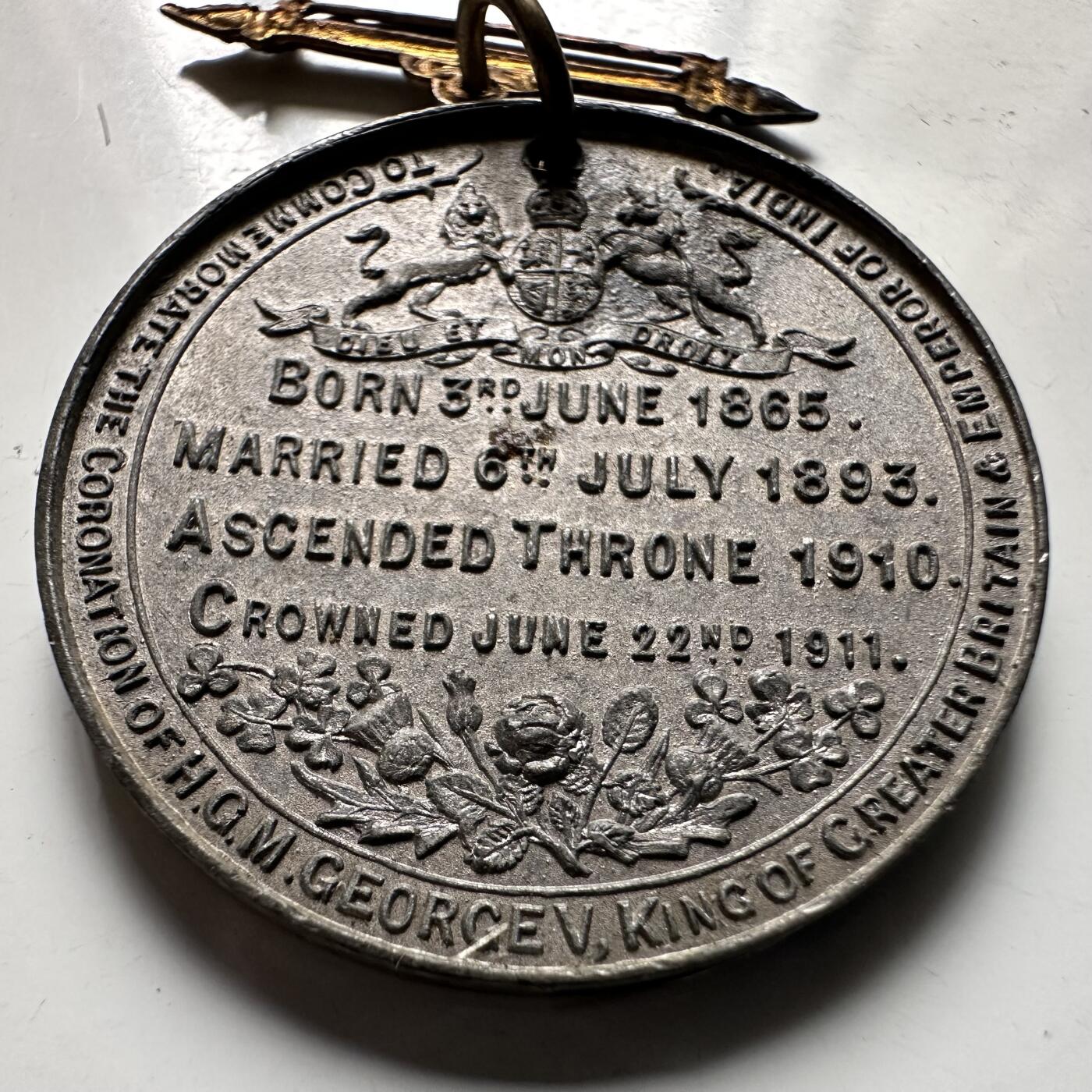 🌹外币初藏🌹🐯2026年第43场   每周二四六晚8️⃣点  世界硬币 英国 1911年 乔治五世与玛丽王后加冕纪念章 32毫米
