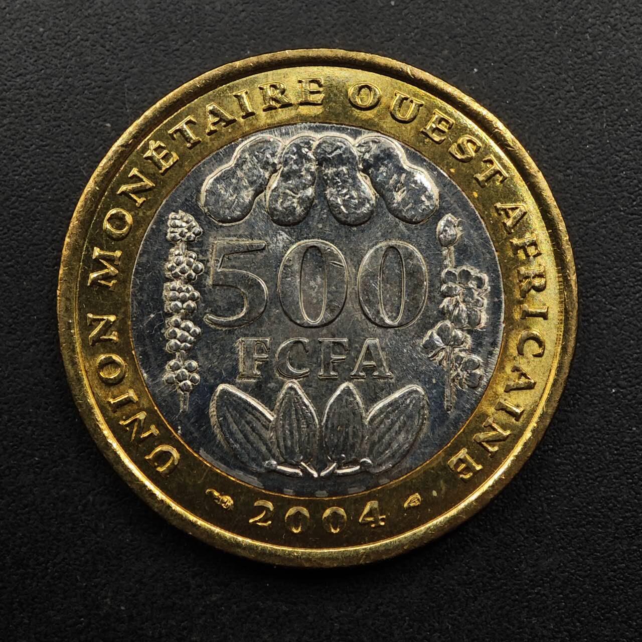 【淘币小摊】实时拍第八百九十三拍   散币场    每周一统一发货 西非2004年500法郎双色币