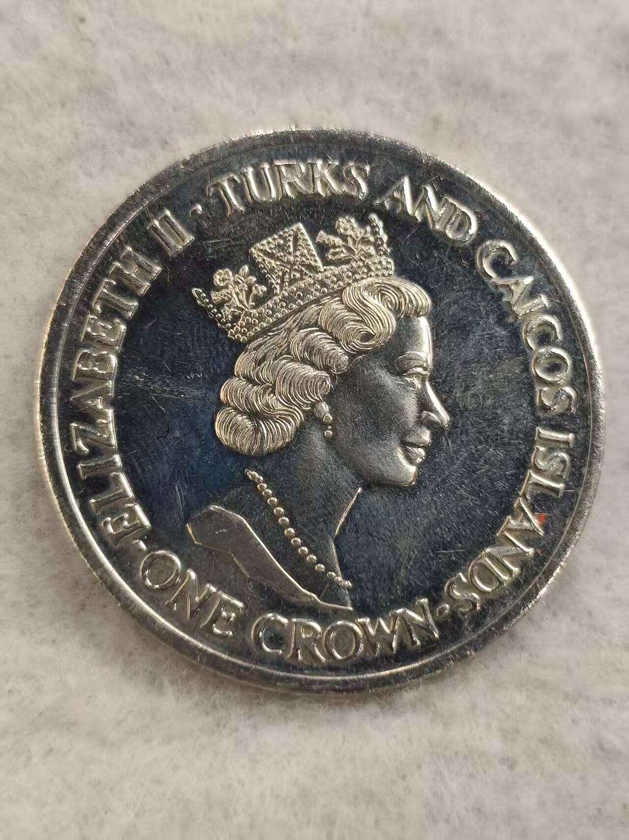 G&W世界散币，银币处理专场（第48场） 特克斯凯克斯1991年1克朗 查尔斯与戴安娜结婚10周年  克朗型