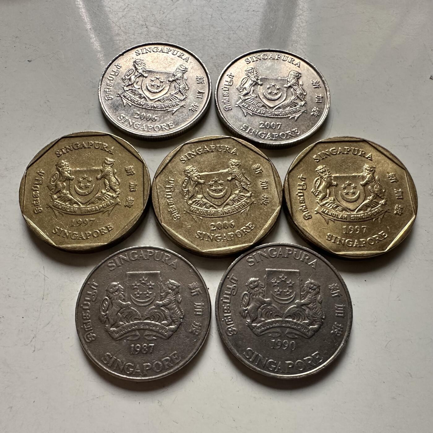 🌹外币初藏🌹🐯2026年第42场   每周二四六晚8️⃣点  新加坡一组 七枚