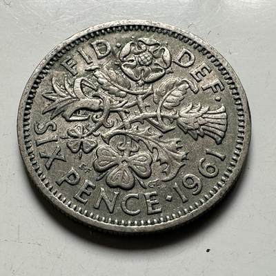 🌹外币初藏🌹🐯2026年第43场   每周二四六晚8️⃣点  世界硬币 - 英国1961年 3便士 