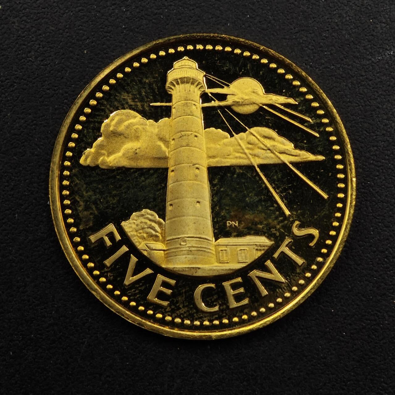 【淘币小摊】实时拍第八百九十二拍   散币场    每周一统一发货 巴巴多斯1973年5分精制铜币