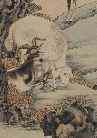 碧月说宝.近现代书画专场（九） 沈铨（款） 三羊开泰