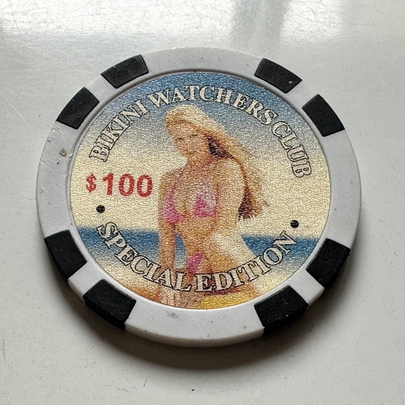 🌹外币初藏🌹🐯2026年第43场   每周二四六晚8️⃣点  世界硬币 美国赌场100美元比基尼筹码  40毫米