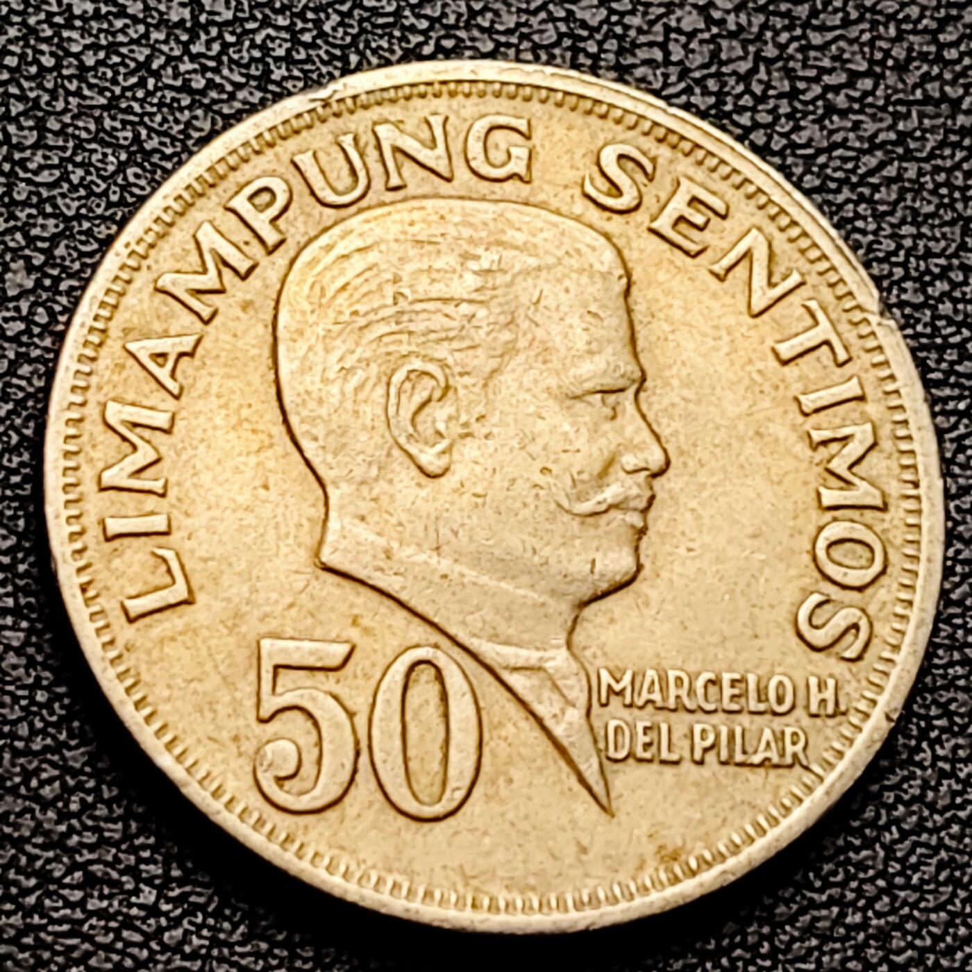 泉币菌-第227场-拍品多 请提前出价 1967年 菲律宾50分镍币 森蒂莫斯,8g 27mm