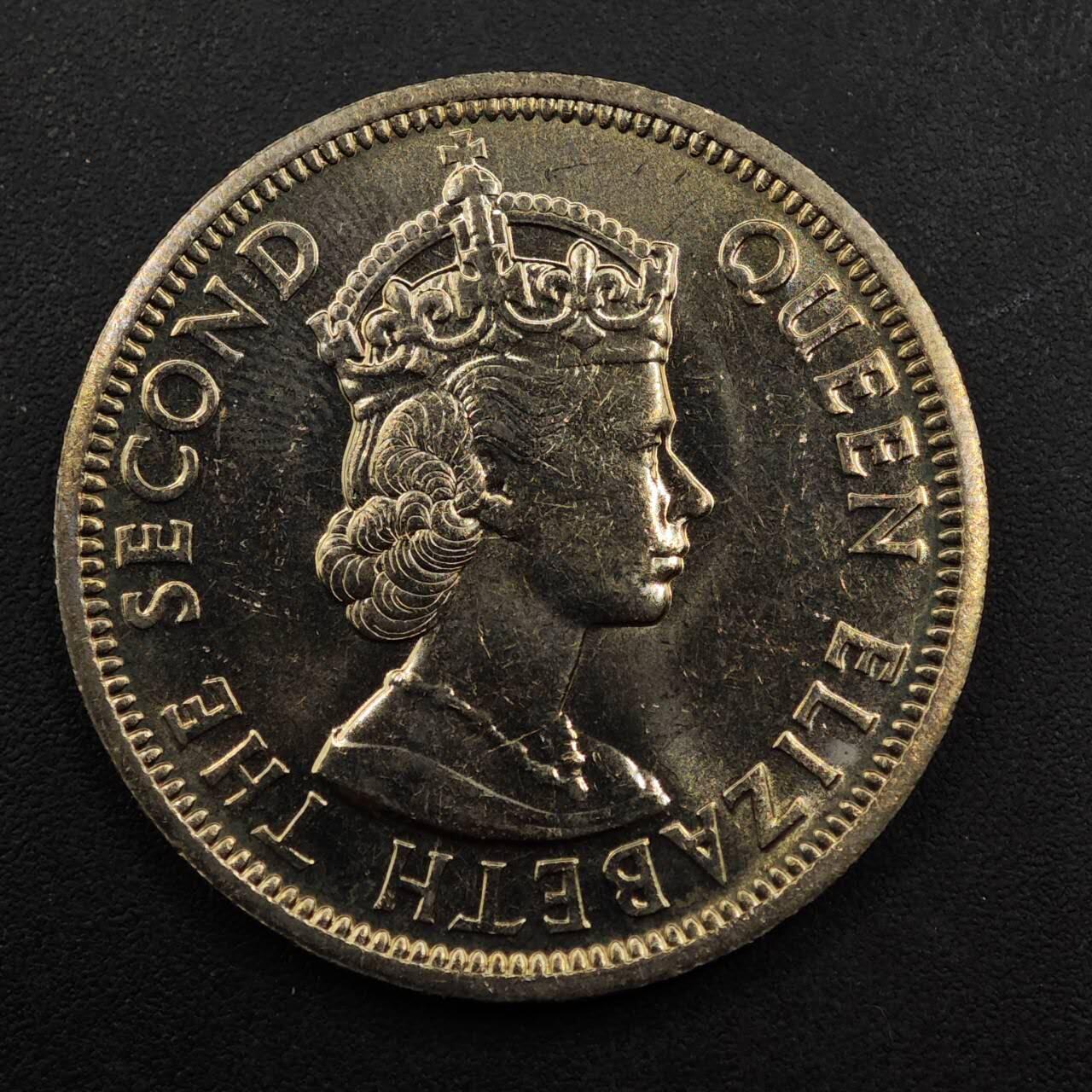 【淘币小摊】实时拍第八百九十二拍   散币场    每周一统一发货 东加勒比1965年50分镍币