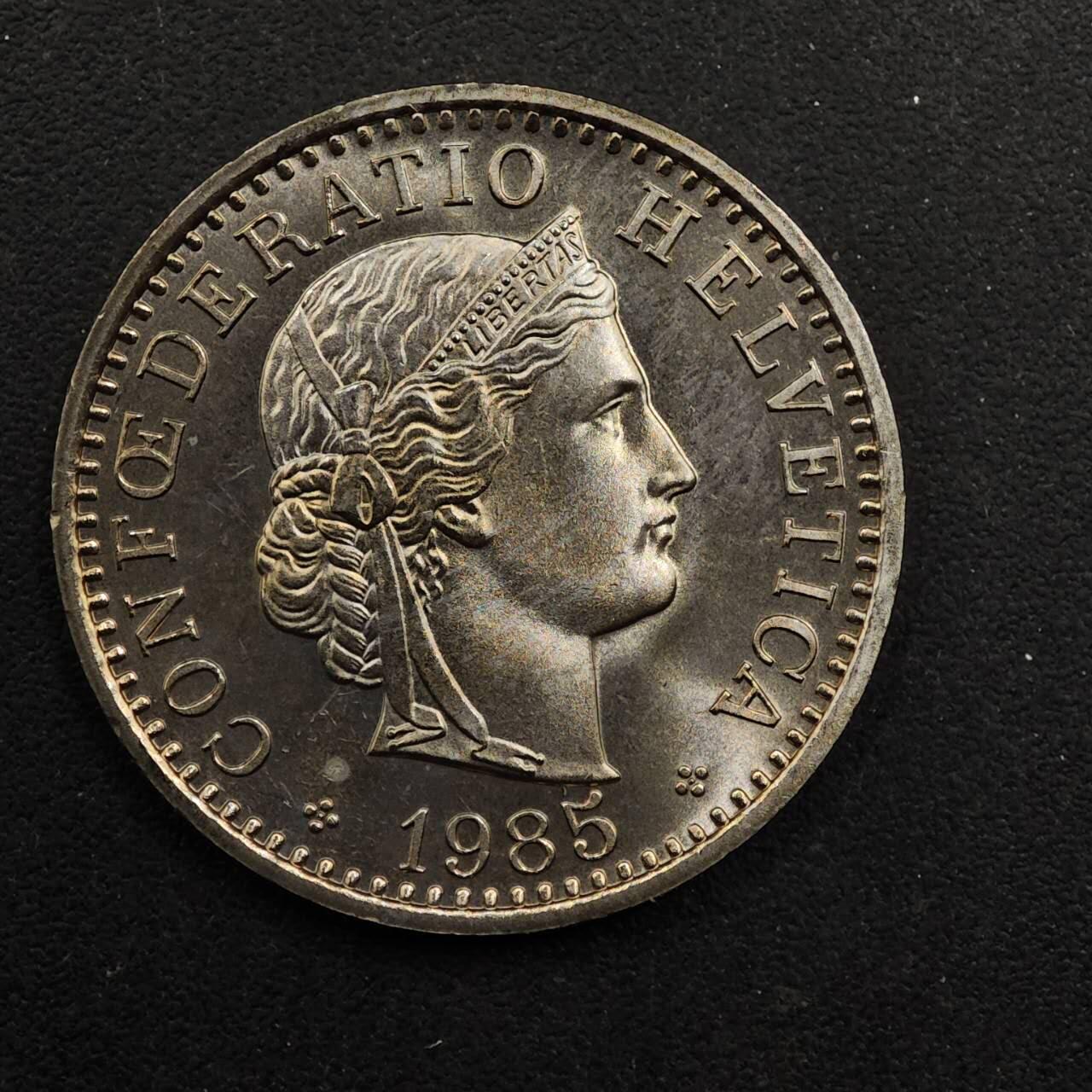 【淘币小摊】实时拍第八百九十二拍   散币场    每周一统一发货 瑞士1985年20分镍币