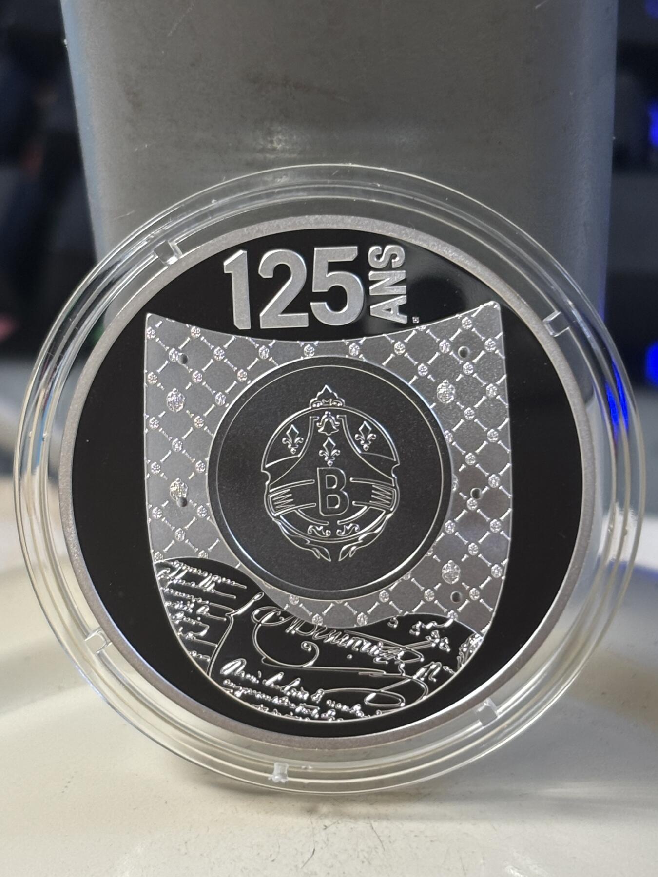 第197期拍卖 盒证齐全法国2020年法兰西瑰宝伯尔鲁帝125周年精制纪念银币900银22.2克直径37毫米发行量仅2000枚