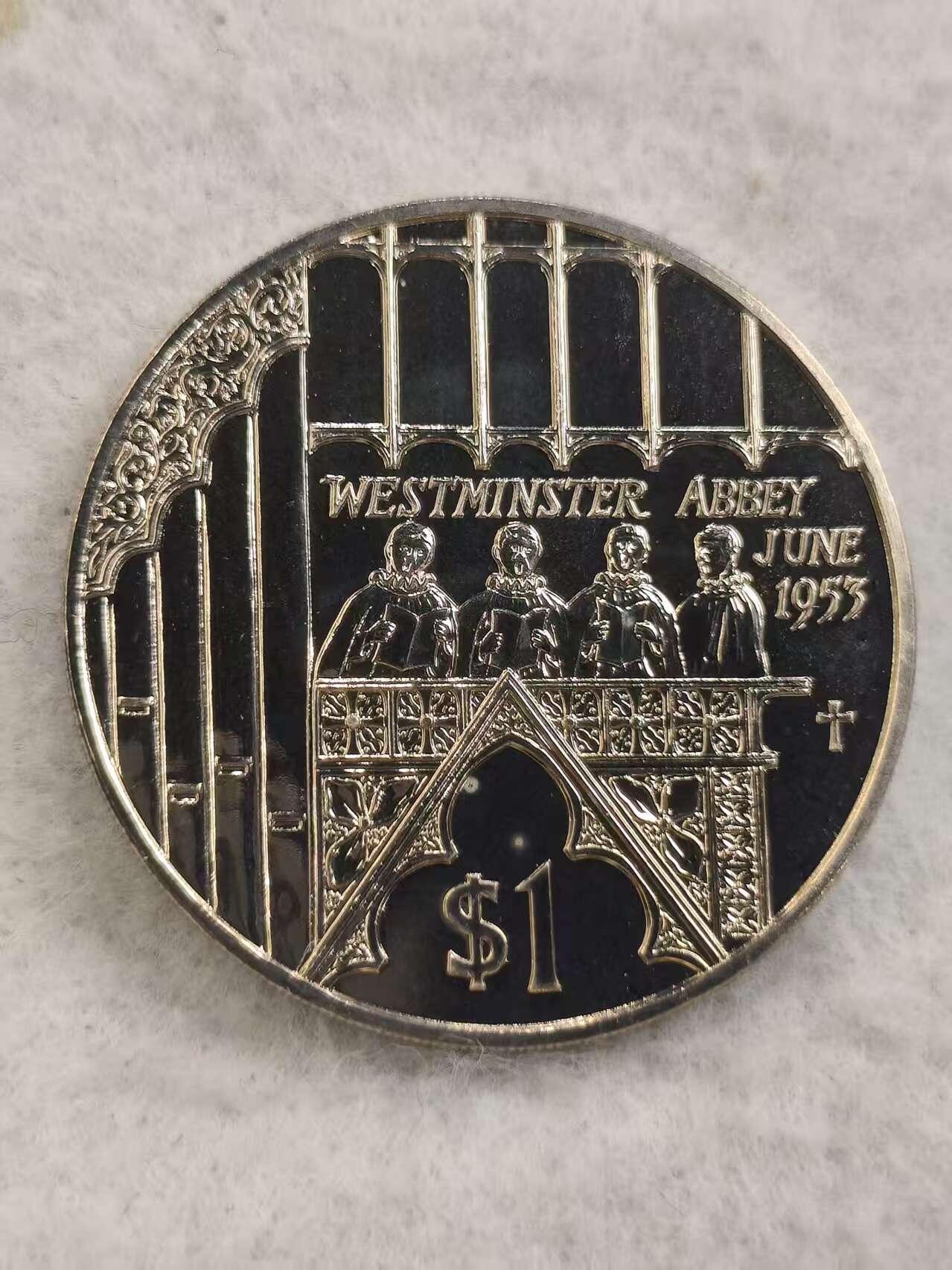 G&W世界散币，银币处理专场（第48场） 斐济2002年1元 伊丽莎白二世加冕50周年 克朗型