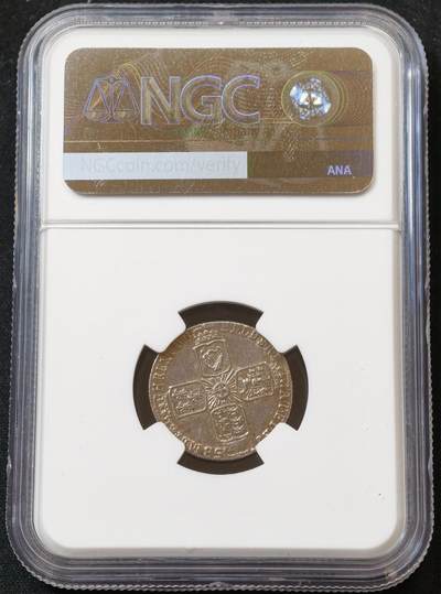 甄臻铺-世界币章拍卖（第60期），甄品场拍品征集中，送拍享返佣金等优惠多多 NGC-AU58 1758年英国乔治二世6便士银币 成本180镑 淡金色包浆 细节深打