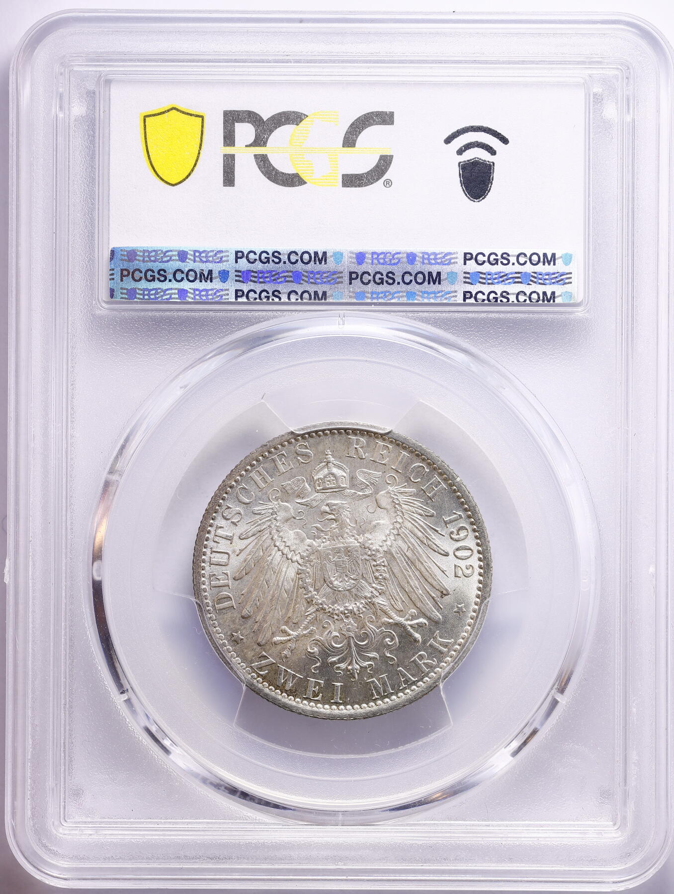 观钱 近现代机制币拍卖No.009（全场顺丰包邮，不区分偏远地区）  1901 年 A 厂 德意志第二帝国普鲁士王国 威廉二世 2 马克（2 Mk）银币（J-102） PCGS MS64