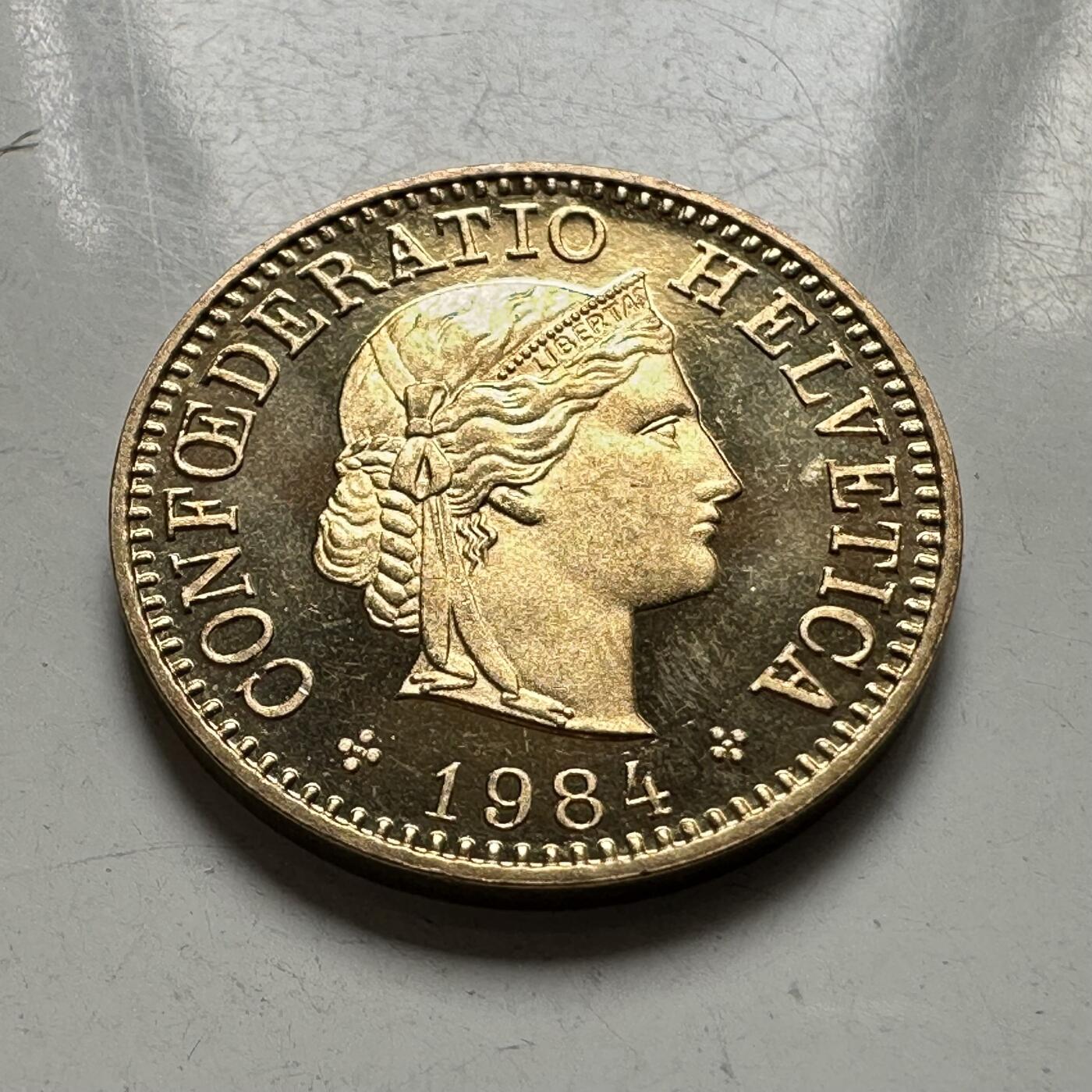 🌹外币初藏🌹🐯2026年第43场   每周二四六晚8️⃣点  世界硬币 瑞士1984年五分