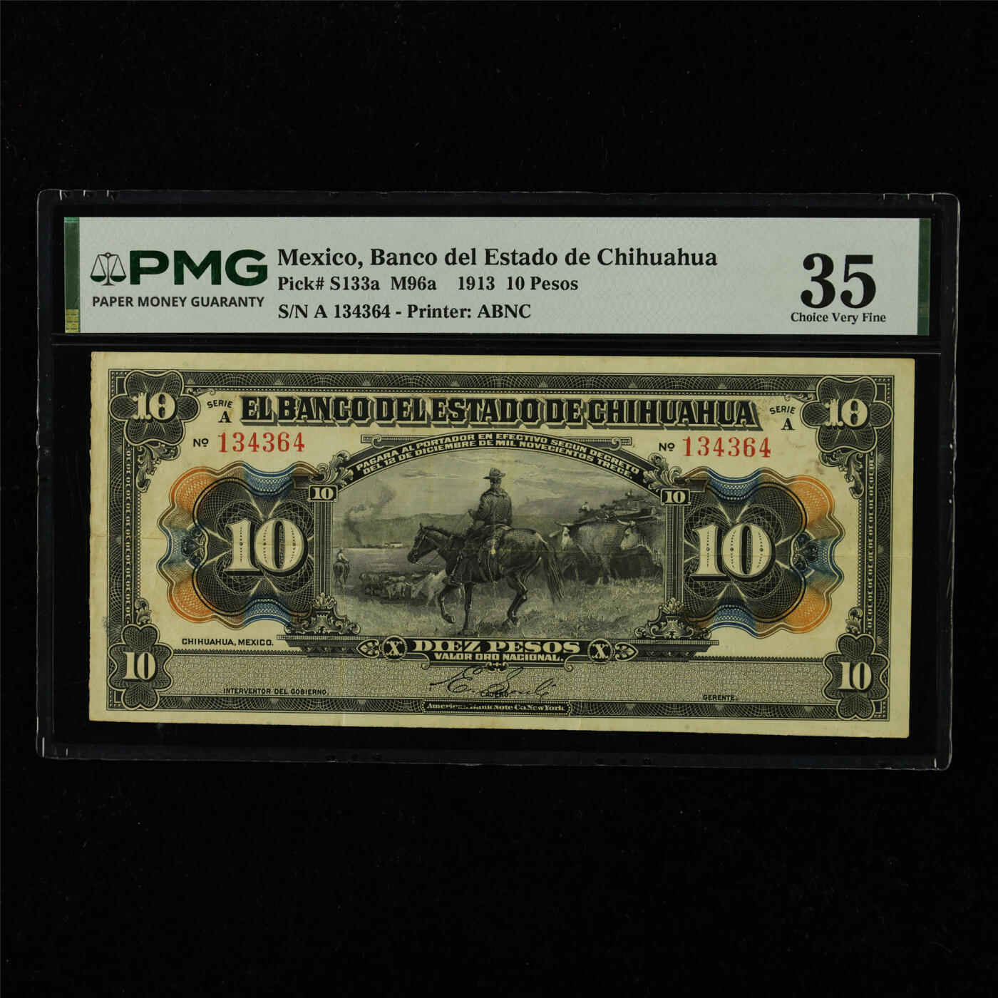 【亘邦集藏】第228期拍卖 1913年 墨西哥10比索 PMG 35 A 134364