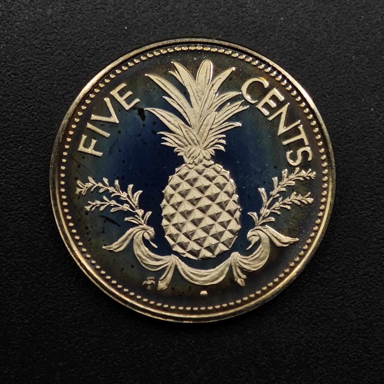 【淘币小摊】实时拍第八百九十二拍   散币场    每周一统一发货 巴哈马1974年5分精制镍币