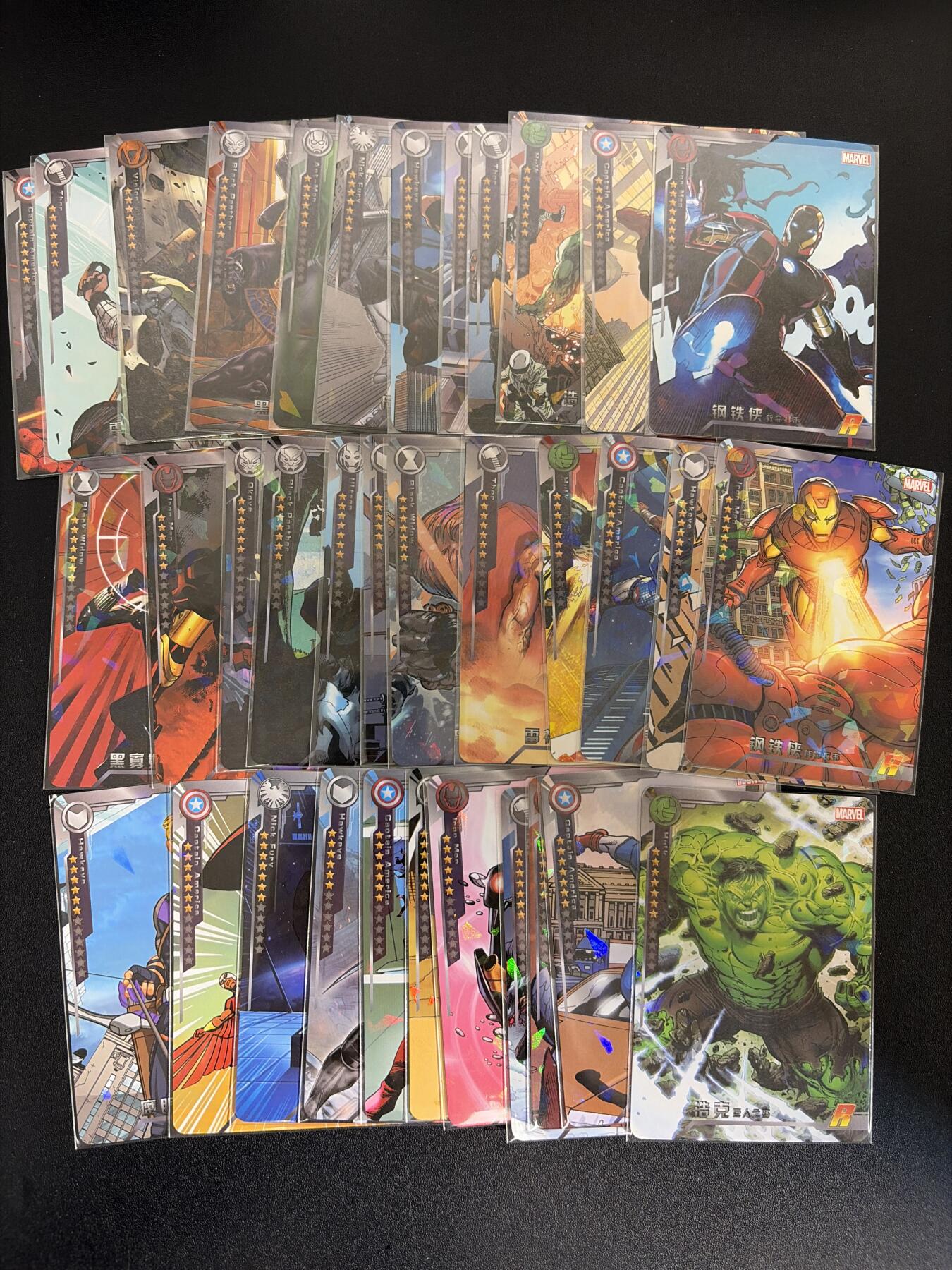 NO.30 好又多金牌大场，每周一站式配齐，方便凑单！（周6晚9点截拍，卖家送拍0抽成！） 【套卡】美漫卡牌 漫威R系列 一套36张碎花彩闪