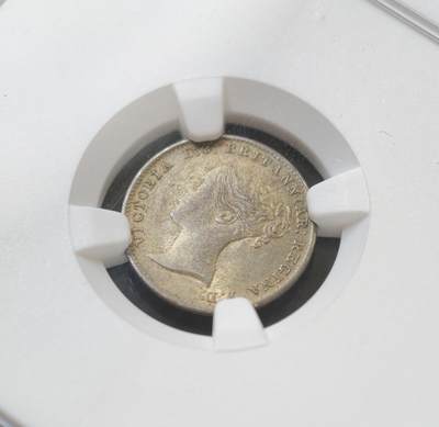 甄臻铺-世界币章拍卖（第60期），甄品场拍品征集中，送拍享返佣金等优惠多多 NGC-MS65-AU58 1862年维多利亚小维洗脚币，宗教产物，绒布包浆，两个58明显低评，性价比极高