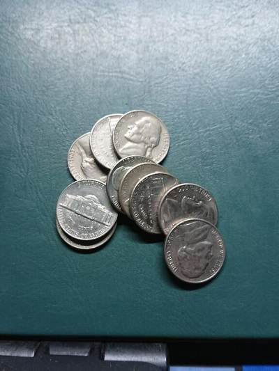 松南世界钱币——260415 美国5美分镍币10枚1