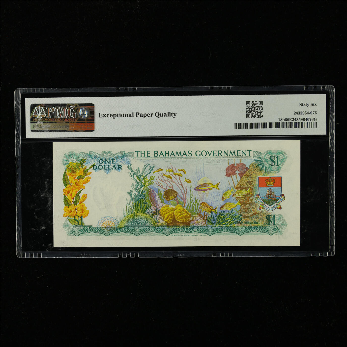 【亘邦集藏】第228期拍卖 1965年 巴哈马1元 PMG 66EPQ D816599