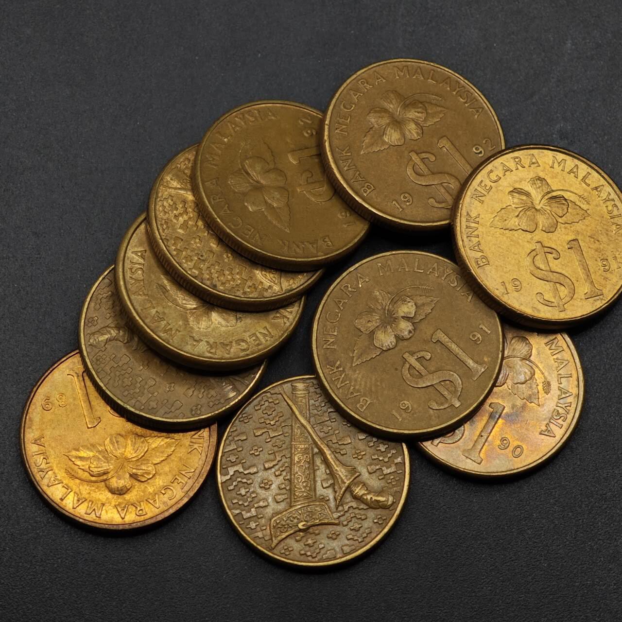 【淘币小摊】实时拍第八百九十二拍   散币场    每周一统一发货 马来西亚1林吉特10枚