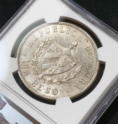 甄臻铺-世界币章拍卖（第60期），甄品场拍品征集中，送拍享返佣金等优惠多多 NGC-UNCD 1932年古巴大五星，搏一搏单车变摩托的品相